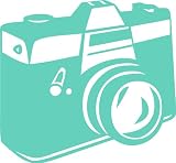 Camera Removable Wall Sticker, Mint, M