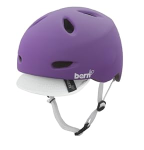 Bern Berkeley Summer Matte Helmet with Visor, Purple, Small