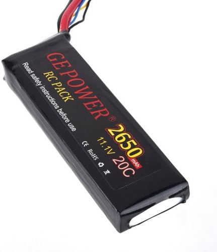GE Power 11.1V 2650mAh 20C 3s Lipo Battery Pack with Dean Plug Akku For RC Model Helicopter