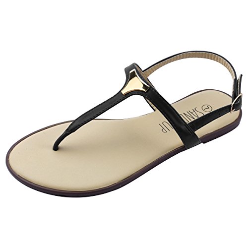 Sandalup Women's T-Strap Slingback Thong Flat Sandals