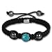 Schmuck : Shamballa Armband mit 1 Glitzerkugel türkis original SterlinX Zirkonia-Hämatit Shambhala Armbänder SHS11T