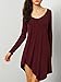 ROMWE Women's Long Sleeve Asymmetrical Tshirt Dress