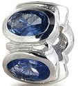 December Blue Topaz CZ .925 Sterling Silver Charm Bead fit Pandora Chamilia