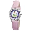 Disney Kids' D870S401 The Princess and The Frog Time Teacher Pink Leather Watch