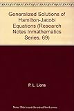 Generalized solution of Hamilton-Jacobi equations