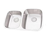 32 Inch - 16 Gauge Stainless Steel Undermount 40/60 Double Bowl Kitchen Sink
