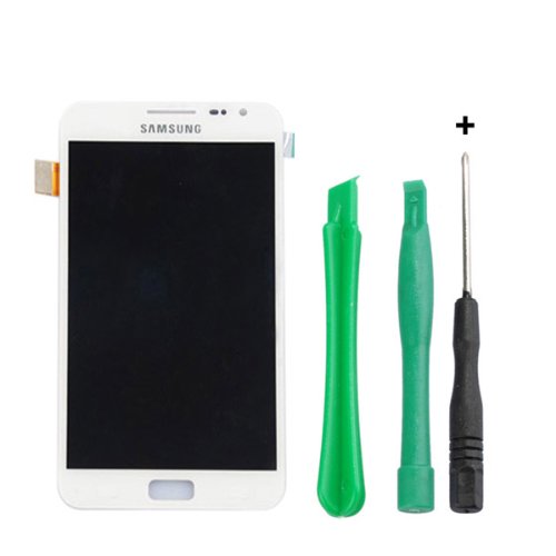 Full Set LCD With Touch Pad Replacement Full LCD & Touch Screen Digitizer Glass Assembly with Free Repair Opening Tools Kit Compatible Samsung Galaxy Note N7000 I9220 - White (By Orange Hong Kong) On Sale