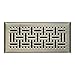 Accord Ventilation AMFRSNB414 Floor Register with Wicker Design, 4-Inch x 14-Inch(Duct Opening Measurements), Satin Nickel