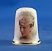 Porcelain China Collectable Thimble - Vintage ladies Fascinator -- Free Gift Box
