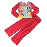 Disney Princess - Girls Long Sleeve Disney Princesses Pajamas, Red, Pink (Size 4/5)