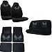 Colorful Carnival Face Mask w/ Eyes Gem Crystals Studded Rhinestone Car Truck Seat Covers Mats Bench 8 Piece Combo Kit