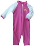 Seashell Sun Protective Baby Suit, 18-24 Months, Pink/White