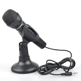 Neewer Black 3.5mm Mini Studio Speech Mic Microphone w/Stand