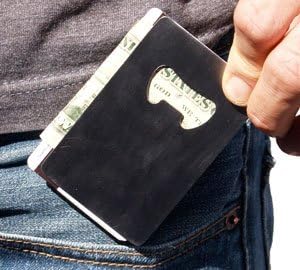 BottleMate Money Clip & Bottle Opener: Credit Card Size Beer Bottle Opener with Money Clip