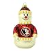 Florida State Seminoles (FSU) Blown Glass Snowman Ornament
