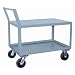 Lyon Service Cart and Offset Handle, 2 Shelves, Gray, 1200lbs Load Capacity, 37" Height, 36" Length x 24" Length