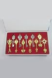 Fairy Tail Collection Set of 11 Golden Zodiac Keys