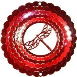 SunSationsTM Small Dragonfly Wind Spinner - Color: Red