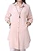 Hole Tide Women's Solid Color Cotton and Linen Long Sleeves Blouse
