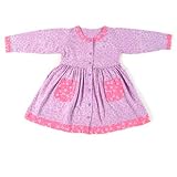 Child Long Sleeve Knit Frolic Dress in Lavender Flowers