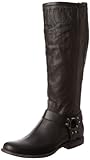 FRYE Women's Phillip Harness Tall Boot: Wide Calf, Black Soft Vintage Leather Wide Calf, 8.5 M US