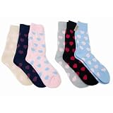 Chaussettes thermiques extra chaudes pour femmes, bross�es � l'int�rieur, � motif coeurs (lot de 3 paires) (EUR 37-42) (Motif coeurs)