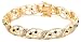 Yellow Gold Overlay Sterling Silver Sapphire Vine Bracelet w/ diamond Accent, 7.25