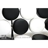Alphaville Design SA-LOLI-MI_BWK Lolipop 52 x 32 x 33 Inch Full Italian Migliore Leather Sofa, Black & White - 16 Inch Seat Height