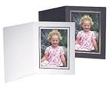Cardboard Photo Folders w/Foil Border 4x6 Vertical (25 Pack)