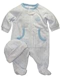 Velour Footed Sleeper & Hat Set by Creme De La Creme