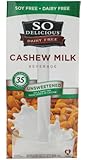 So Delicious Unsweetened Cashew Milk, 32 Fluid Ounce -- 6 per case.
