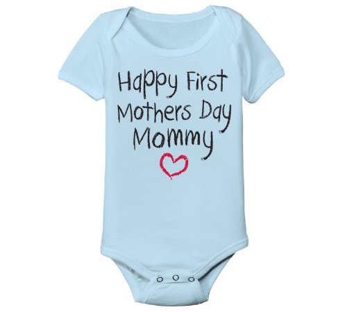Happy First Mother’s Day – Baby One Piece – LIGHT BLUE – 6 Months