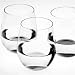 Perfection Stemless Red Wine Glasses Tumblers 4 Piece Set