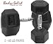 Body Solid Rubber Coated Hex Dumbbell Package (5-65 lbs.)