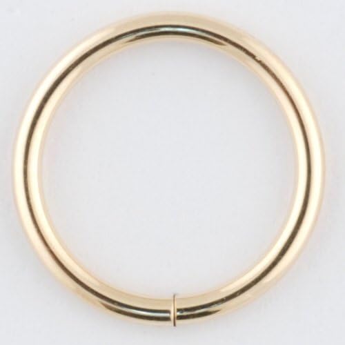One 14K Gold Continuous Ring: 16g 5/16" (SOLD INDIVIDUALLY. ORDER TWO FOR A PAIR.)