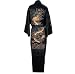 Shanghai Town® Dragon Bathrobe Robe Sleepwear Black One Size