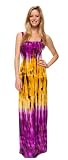 Classic Designs Tribal Tie Dye Maxi Dress / Beach Cover Up in Silky 'ITY' in Regular and Plus Size