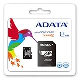 A-Data 8GB Class 2 microSDHC Memory Card w/SD Adapter