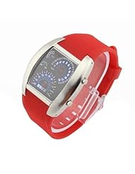 Accmart Cool RPM Turbo Flash LED Watch Car Meter Dial Unisex Wrist Watch Red