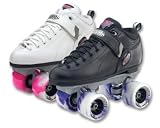 Sure-Grip Twister Boxer Quad Speed Skates White Boot - White w Red Wheels