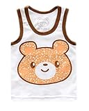 (コ-ランド) Co-land キッズ キャミソール タンクトップ 子供服 トップス tシャツ ベビー 赤ちゃん ジュニア アニマル図案 白 男の子 女の子 夏着 ブラウン 120cm