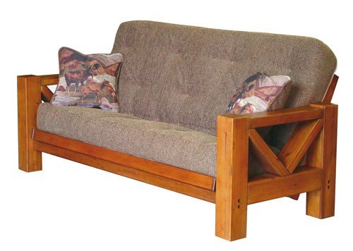 Simmons Futons Z98889SSF32 Big Daddy Pine Full Futon with Hawfield TDC Mattress
