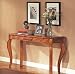 Overture Oak Sofa Table w/ Glass Top Inlay By Acme Furniture