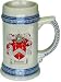 Trimmer Family Crest Stein / Coat of Arms beer mug