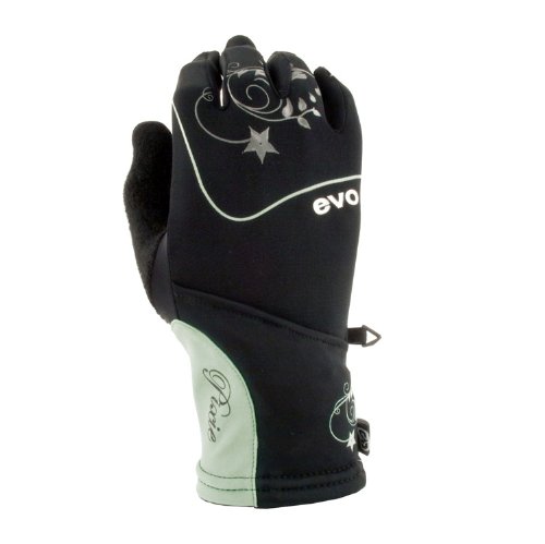 Evo Pixie Womens Winter Gloves - Black/Wintergreen Small