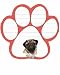 Pug Dog Paw Magnetic Note Pads