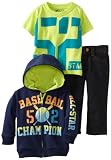 Nannette Boys 2-7 3 Piece Baseball Champion Denim Pant Set