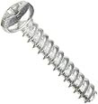Steel Thread Rolling Screw for Plastic, Zinc Plated, Pan Head, Phillips Drive, #2-28 Thread Size, 1/2" Length (Pack of 100)