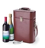 Kitchen & Housewares : Picnic Time Adagio 2-Bottle Insulated, Leatherette Deluxe Wine Case w/ Corkscrew (Black/Green)