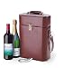 Sporting Goods : Picnic Time Adagio 2-Bottle Insulated, Leatherette Deluxe Wine Case w/ Corkscrew (Black/Green)